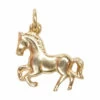Geel gouden paard hanger