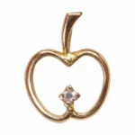 Gouden Appel Hanger Met Diamant