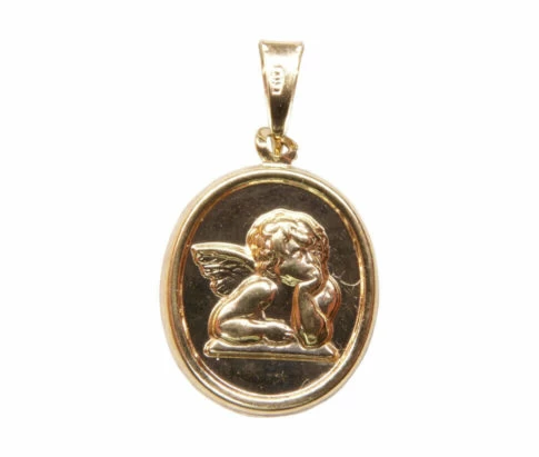 Gouden beschermengel hanger
