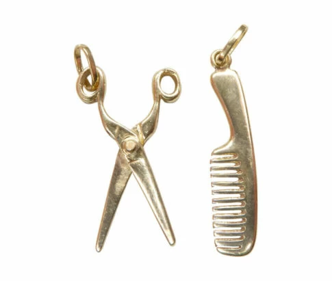 Gouden kapper set hanger