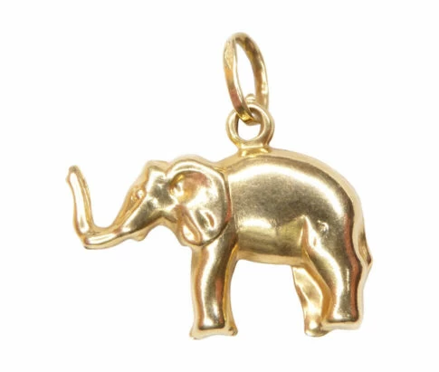 Gouden olifant hanger