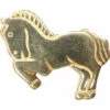 Gouden plat paard hanger