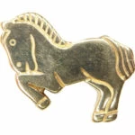 Gouden Plat Paard Hanger