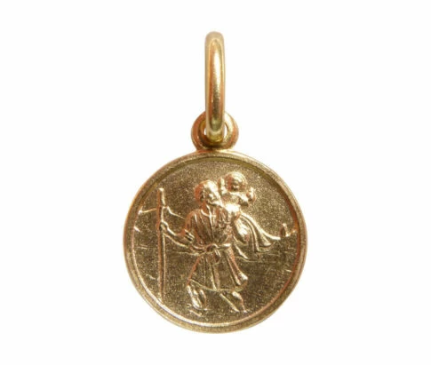 Gouden Sint Christoffel hanger