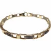 14 karaat massieve bicolor armband