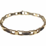 14 karaat massieve bicolor armband 2 14 karaat massieve bicolor armband