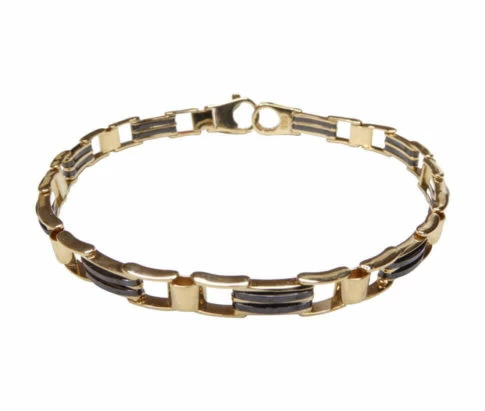 14 karaat massieve bicolor armband