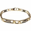 Massieve bicolor armband met keramiek