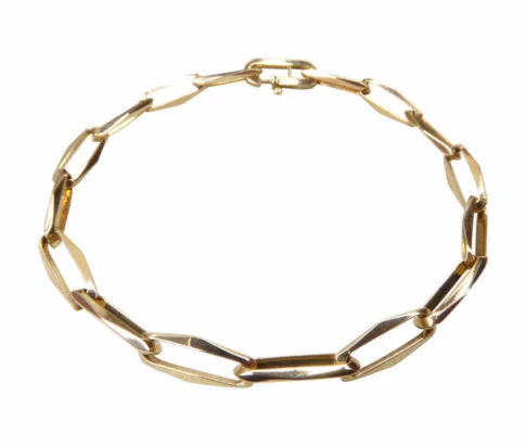 14 karaat geel gouden closed forever schakelarmband