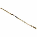Bicolor naamplaat armband