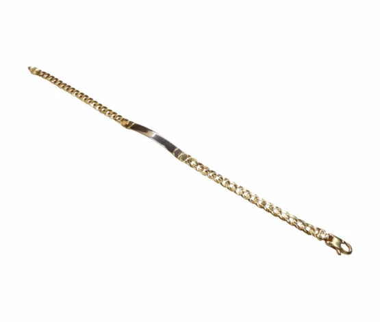 Bicolor naamplaat armband