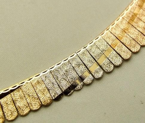 14 karaat tricolor collier
