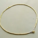 Bicolor gouden collier met diamant
