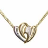 Gouden collier met diamant hart hanger