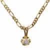 Gouden ketting met diamant hanger