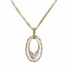 Gouden ketting met diamanten hanger