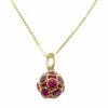Gouden ketting met robijn hanger