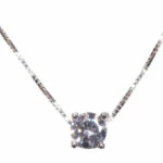 Wit gouden ketting met zirkonia