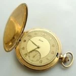 Geel gouden zakhorloge Geel gouden zakhorloge