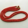 Collier bloedkoraal met gouden slot
