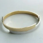 14 karaat Christian gouden bicolor slavenarmband 14 karaat Christian gouden bicolor slavenarmband