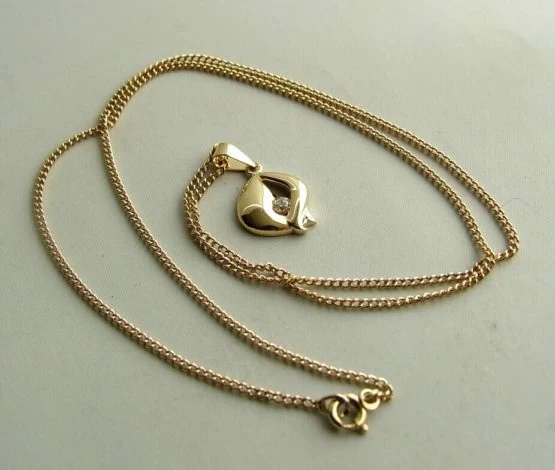 14 Karaat Gouden Collier Met Hanger 2