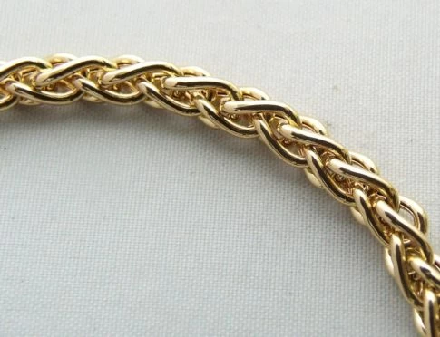 14 karaat gouden vossenstaart armband