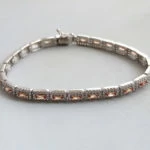 14 karaat gouden armband met zirkonia en citrien