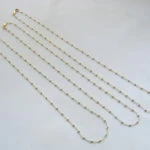 14 karaat gouden collier met balletjes