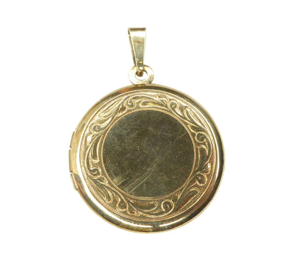 Geel gouden medaillon classic