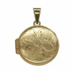 Geel gouden medaillon lotus bloem