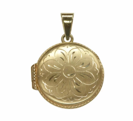 Geel gouden medaillon lotus bloem