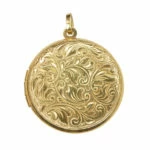 Geel gouden medaillon met motief