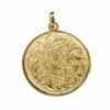 Geel gouden medaillon met motieven