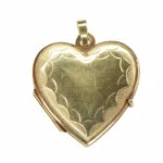 Gouden hart medaillon hanger