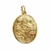 Gouden medaillon hanger met fotolijst
