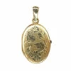 Gouden medaillon met bloemen motief