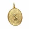 Gouden medaillon met vrouw afbeelding