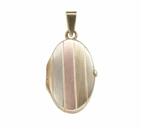 Tricolor gouden medaillon hanger