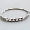 Wit gouden Christian slavenarmband met zirkonia
