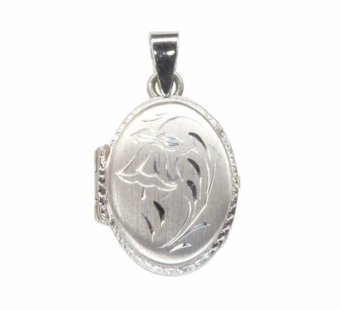 14 karaat wit gouden medaillon