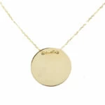 Geel gouden ketting met ronde hanger