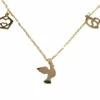 Gouden ketting met bedel hangers