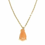 Gouden ketting met chalcedoon hanger