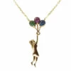 Gouden ketting met meisje hanger