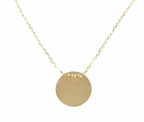Gouden ketting met ronde hanger