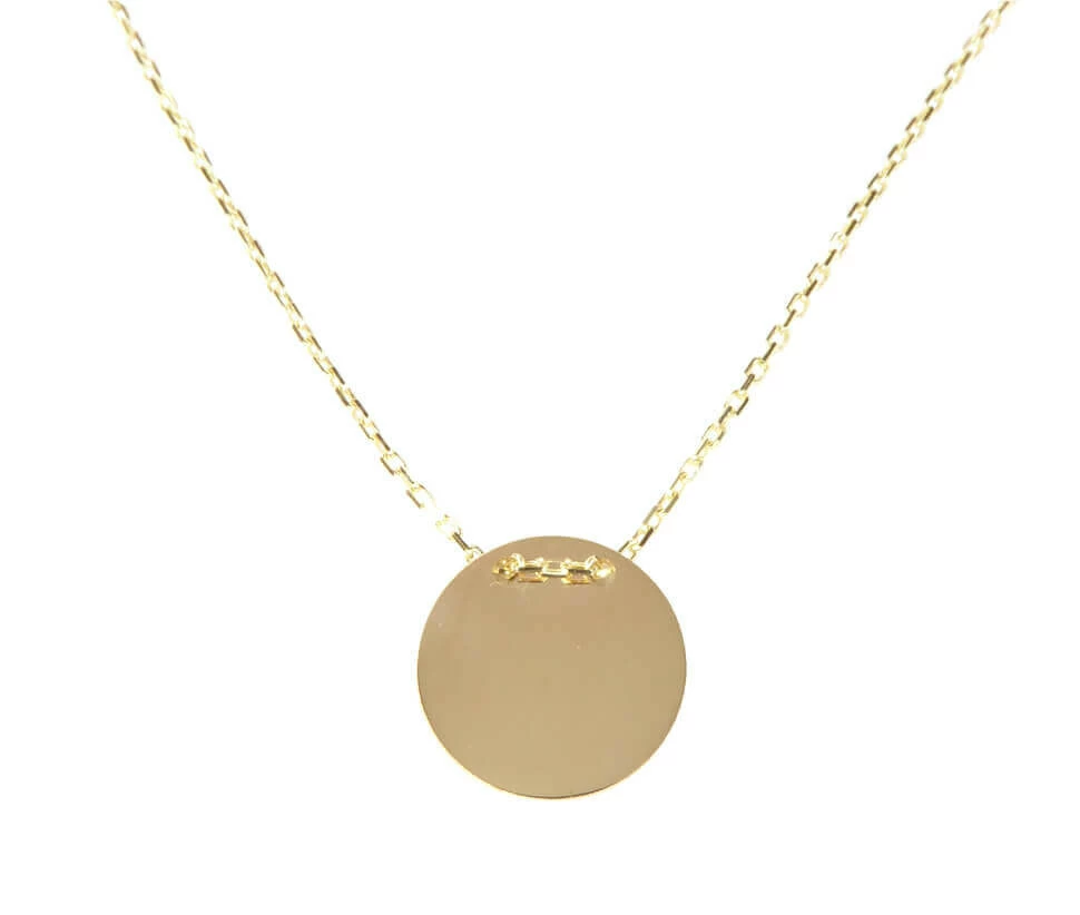 Gouden ketting met ronde hanger