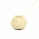 Gouden ronde hanger met ketting