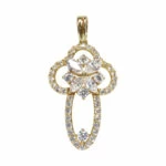 14 karaat gouden fantasie kruis