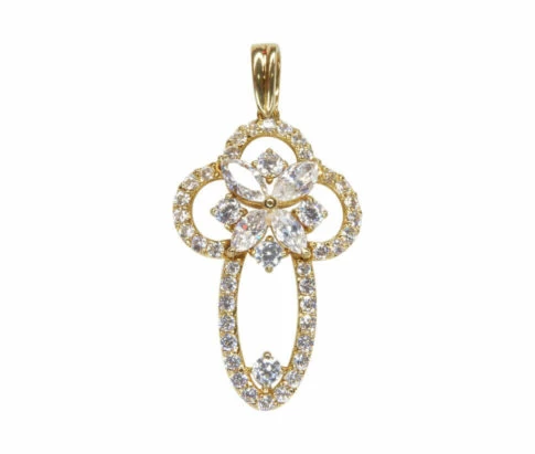 14 karaat gouden fantasie kruis